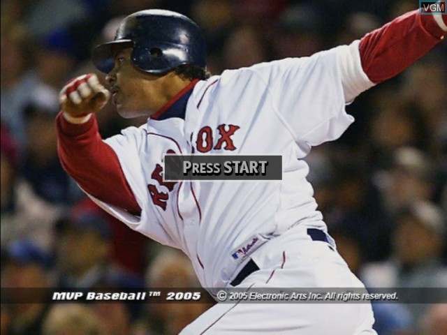 Image de l'ecran titre du jeu MVP Baseball 2005 sur Microsoft Xbox