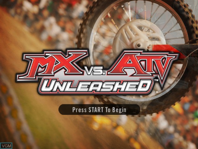 Image de l'ecran titre du jeu MX vs. ATV Unleashed sur Microsoft Xbox