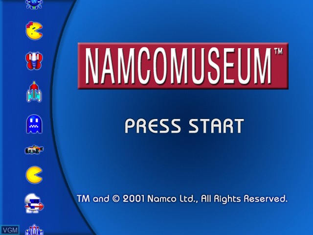 Image de l'ecran titre du jeu Namco Museum sur Microsoft Xbox