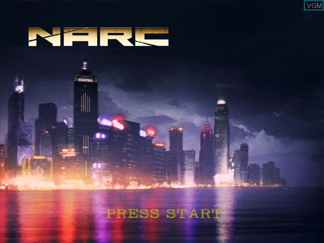 Image de l'ecran titre du jeu NARC sur Microsoft Xbox