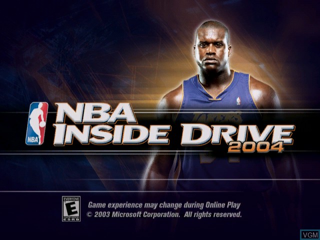 Image de l'ecran titre du jeu NBA Inside Drive 2004 sur Microsoft Xbox