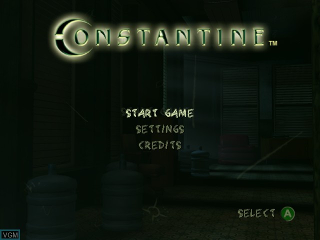 Image de l'ecran titre du jeu Constantine sur Microsoft Xbox