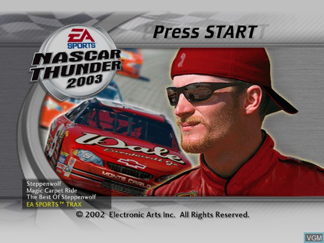 Image de l'ecran titre du jeu NASCAR Thunder 2003 sur Microsoft Xbox