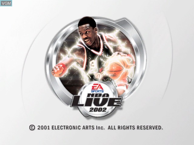 Image de l'ecran titre du jeu NBA Live 2002 sur Microsoft Xbox