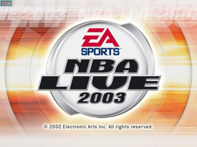 Image de l'ecran titre du jeu NBA Live 2003 sur Microsoft Xbox