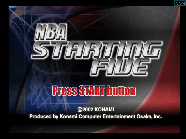 Image de l'ecran titre du jeu NBA Starting Five sur Microsoft Xbox
