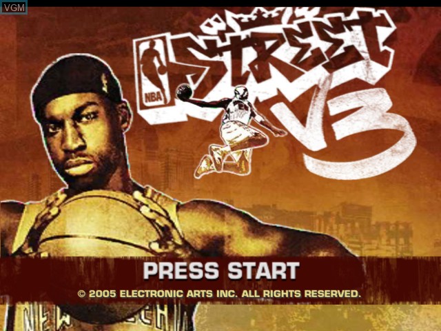 Image de l'ecran titre du jeu NBA Street V3 sur Microsoft Xbox