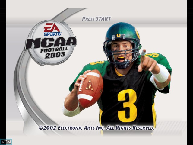 Image de l'ecran titre du jeu NCAA Football 2003 sur Microsoft Xbox