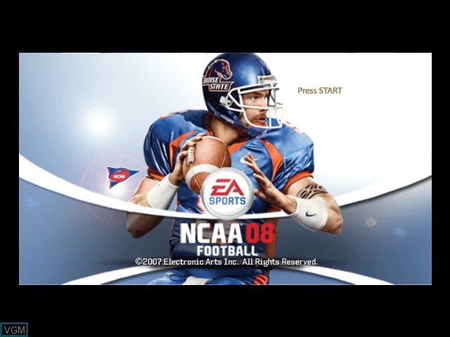 Image de l'ecran titre du jeu NCAA Football 08 sur Microsoft Xbox