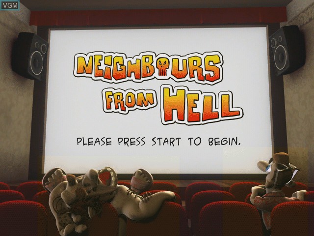 Image de l'ecran titre du jeu Neighbours from Hell sur Microsoft Xbox