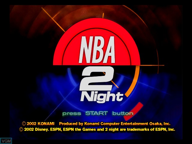 Image de l'ecran titre du jeu ESPN NBA 2Night 2002 sur Microsoft Xbox