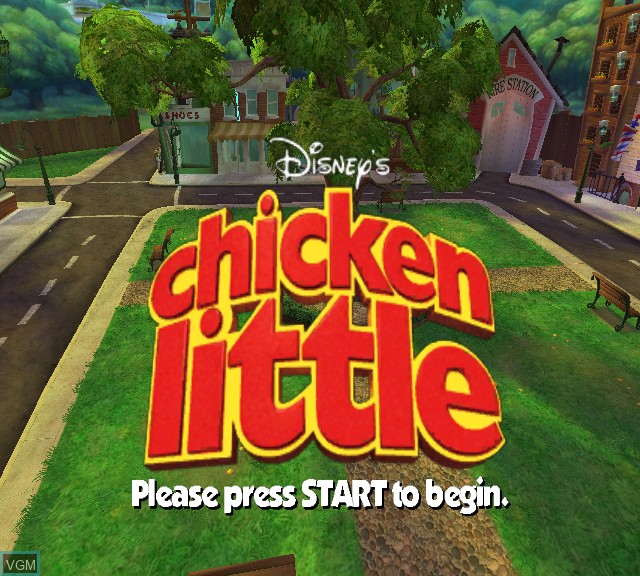 Image de l'ecran titre du jeu Chicken Little sur Microsoft Xbox
