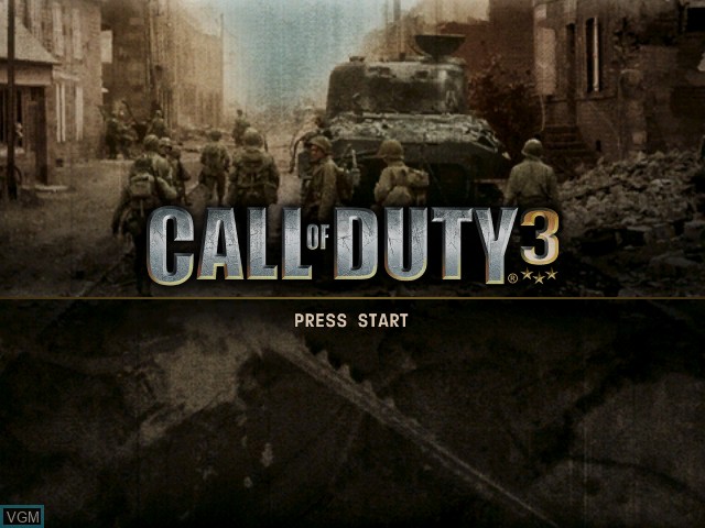 Image de l'ecran titre du jeu Call of Duty 3 sur Microsoft Xbox