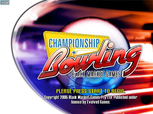 Image de l'ecran titre du jeu Championship Bowling sur Microsoft Xbox