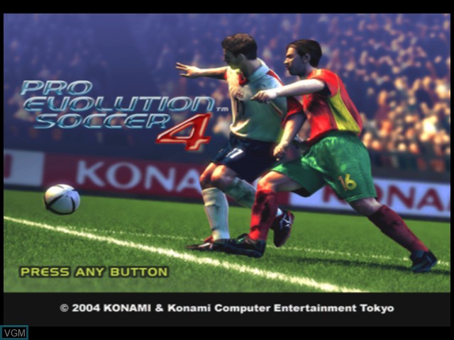 Image de l'ecran titre du jeu Pro Evolution Soccer 4 sur Microsoft Xbox