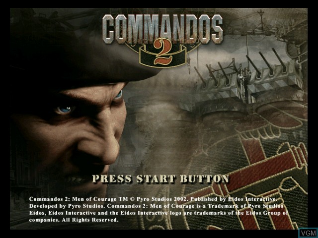 Image de l'ecran titre du jeu Commandos 2 - Men of Courage sur Microsoft Xbox