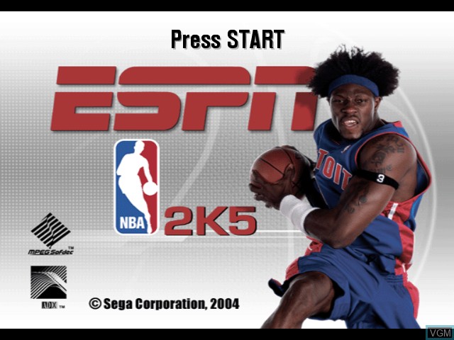 Image de l'ecran titre du jeu ESPN NBA 2K5 sur Microsoft Xbox