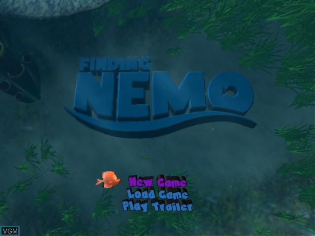 Image de l'ecran titre du jeu Finding Nemo sur Microsoft Xbox