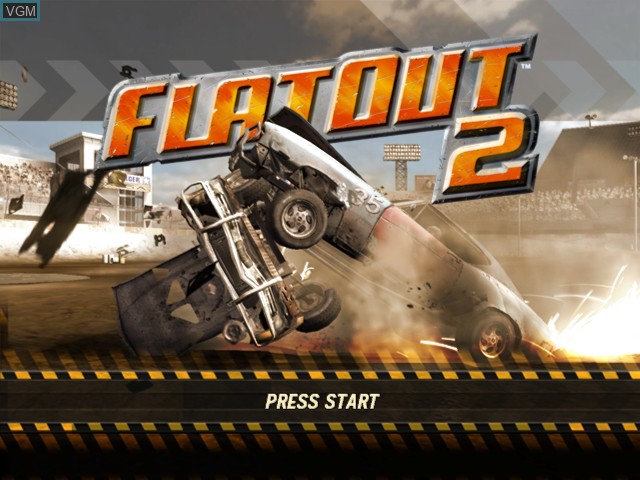 Image de l'ecran titre du jeu FlatOut 2 sur Microsoft Xbox