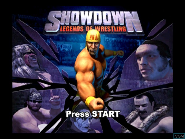 Image de l'ecran titre du jeu Showdown - Legends of Wrestling sur Microsoft Xbox