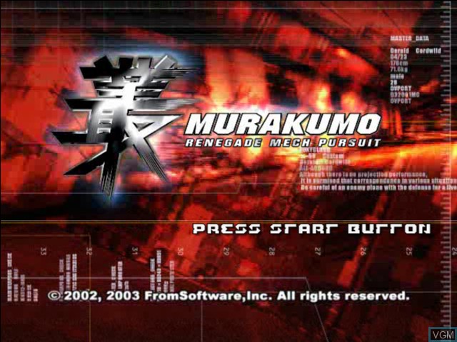 Image de l'ecran titre du jeu Murakumo sur Microsoft Xbox