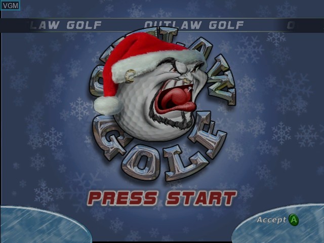 Image de l'ecran titre du jeu Outlaw Golf - 9 Holes of X-Mas sur Microsoft Xbox
