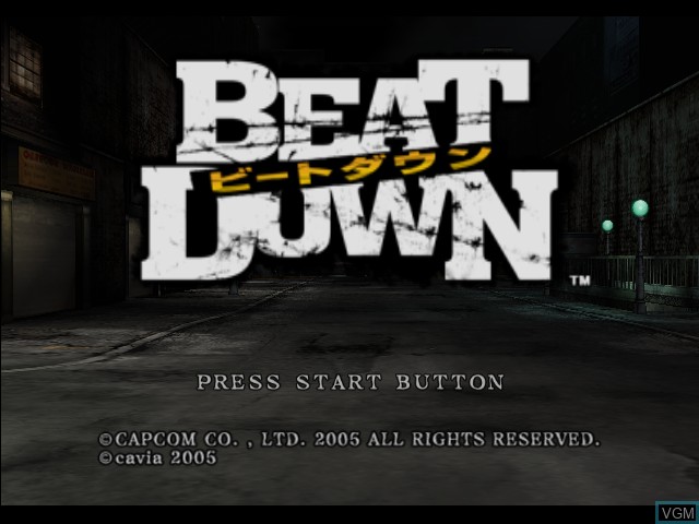 Image de l'ecran titre du jeu Beat Down sur Microsoft Xbox