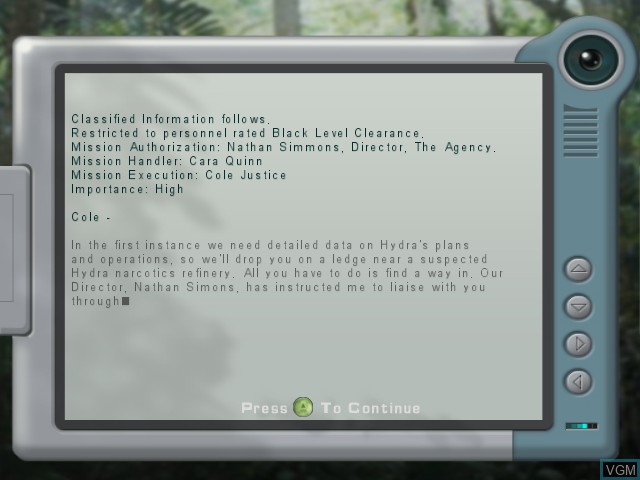 Image du menu du jeu Conspiracy - Weapons of Mass Destruction sur Microsoft Xbox
