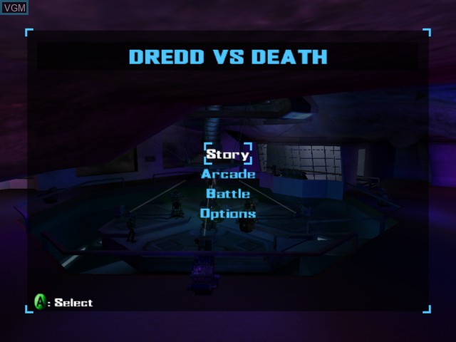 Image du menu du jeu Judge Dredd - Dredd VS Death sur Microsoft Xbox