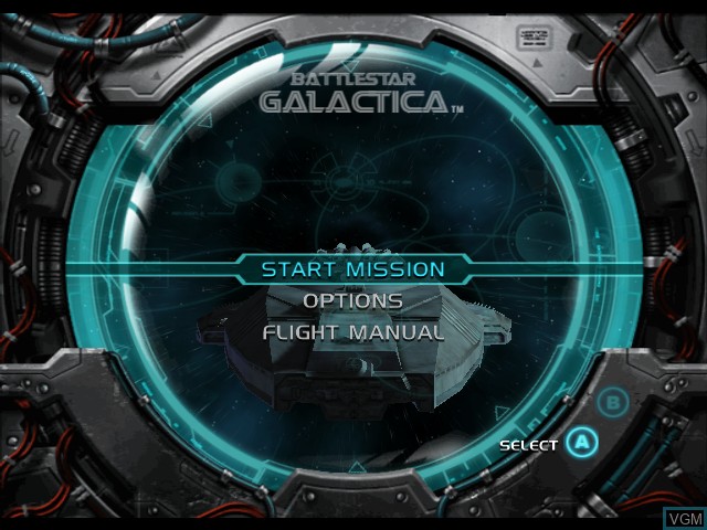 Image du menu du jeu Battlestar Galactica sur Microsoft Xbox