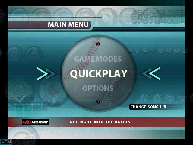Image du menu du jeu MLB SlugFest 2006 sur Microsoft Xbox