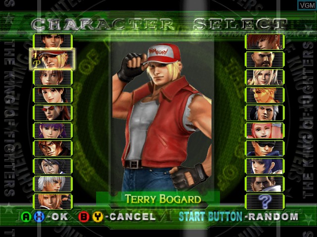 Image du menu du jeu King of Fighters - Maximum Impact - Maniax sur Microsoft Xbox