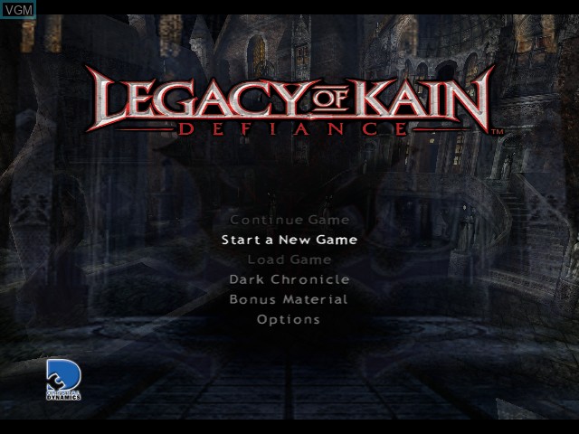 Image du menu du jeu Legacy of Kain - Defiance sur Microsoft Xbox