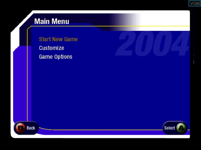 Image du menu du jeu AMF Bowling 2004 sur Microsoft Xbox