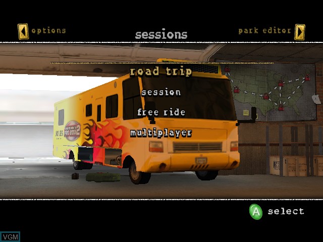 Image du menu du jeu Mat Hoffman's Pro BMX 2 sur Microsoft Xbox