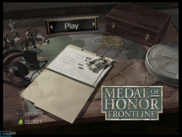 Image du menu du jeu Medal of Honor Frontline sur Microsoft Xbox