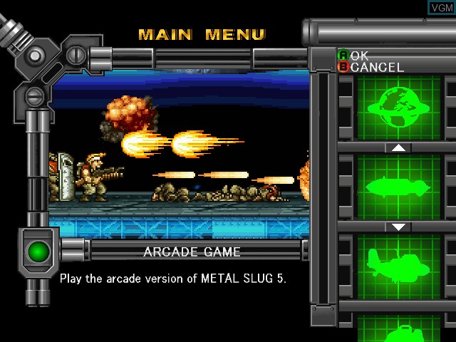 Image du menu du jeu Metal Slug 5 sur Microsoft Xbox