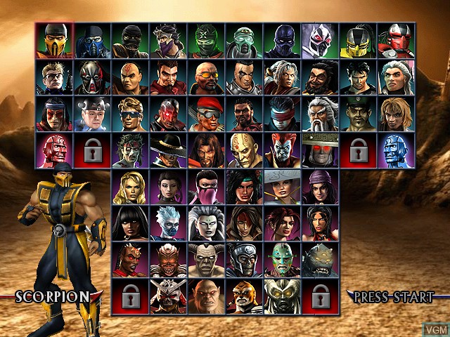 Image du menu du jeu Mortal Kombat - Armageddon sur Microsoft Xbox