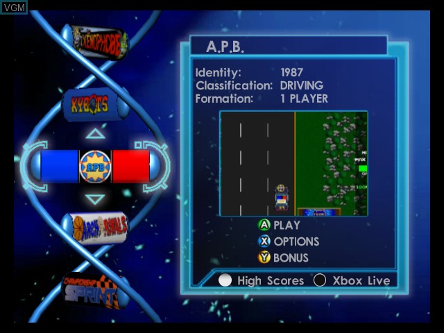 Image du menu du jeu Midway Arcade Treasures 2 sur Microsoft Xbox