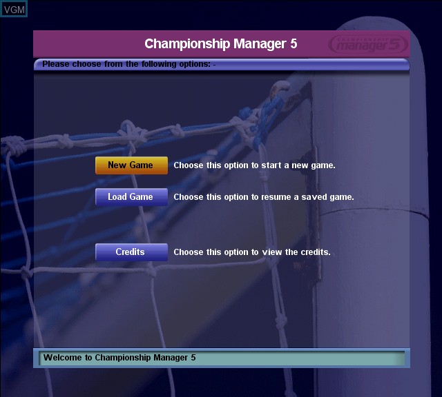 Image du menu du jeu Championship Manager 5 sur Microsoft Xbox