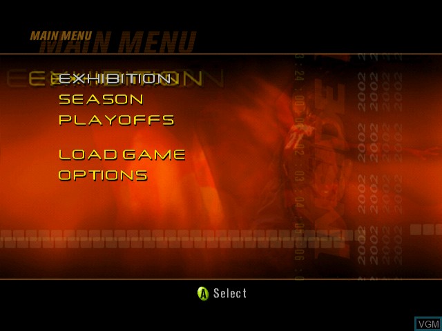 Image du menu du jeu NBA Inside Drive 2002 sur Microsoft Xbox