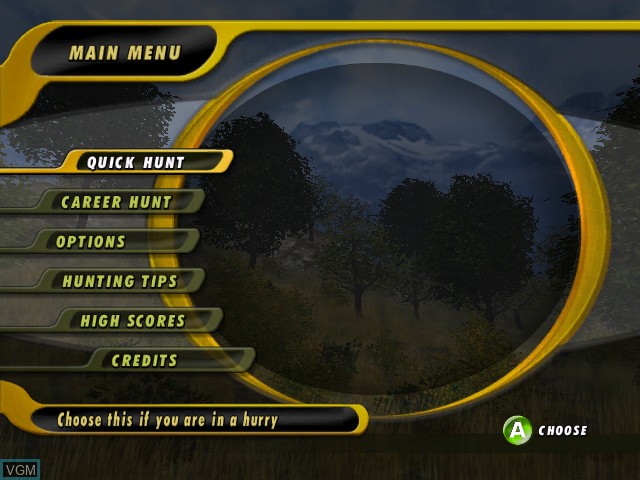Image du menu du jeu Cabela's Deer Hunt 2005 Season sur Microsoft Xbox