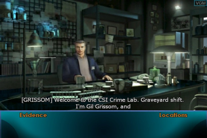 Image du menu du jeu CSI - Crime Scene Investigation sur Microsoft Xbox