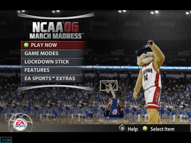 Image du menu du jeu NCAA March Madness 06 sur Microsoft Xbox