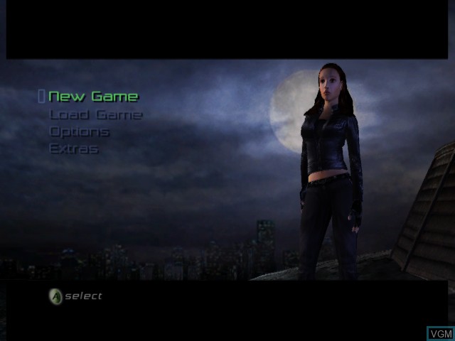 Image du menu du jeu James Cameron's Dark Angel sur Microsoft Xbox