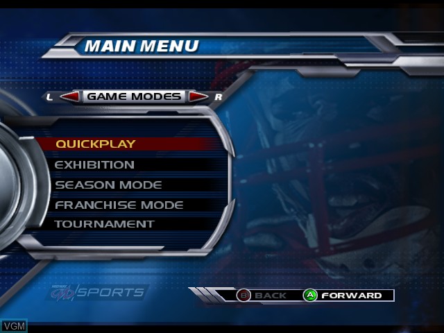 Image du menu du jeu NFL Blitz Pro sur Microsoft Xbox