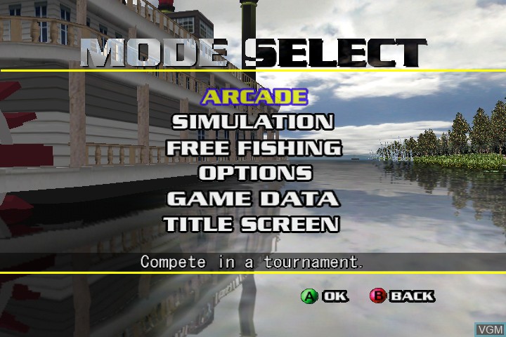 Image du menu du jeu Pro Cast Sports Fishing sur Microsoft Xbox