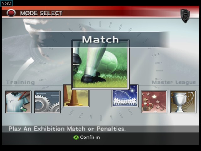 Image du menu du jeu World Soccer Winning Eleven 8 International sur Microsoft Xbox