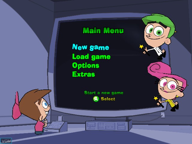 Image du menu du jeu Fairly OddParents!, The - Breakin' Da Rules sur Microsoft Xbox