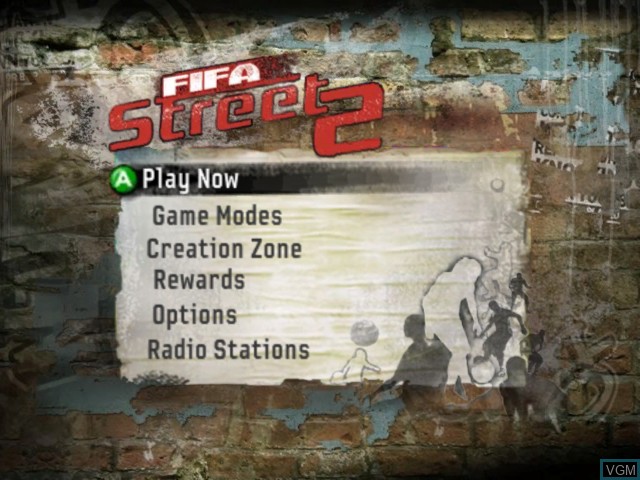 Image du menu du jeu FIFA Street 2 sur Microsoft Xbox